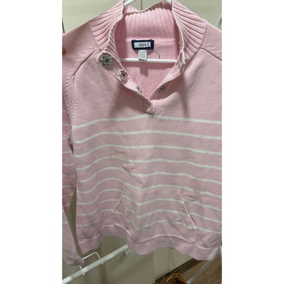 Izod Sweaters - Coastal Grandma Beachy Coastal Coquette Mock Neck Sweater Pullover Size Xl